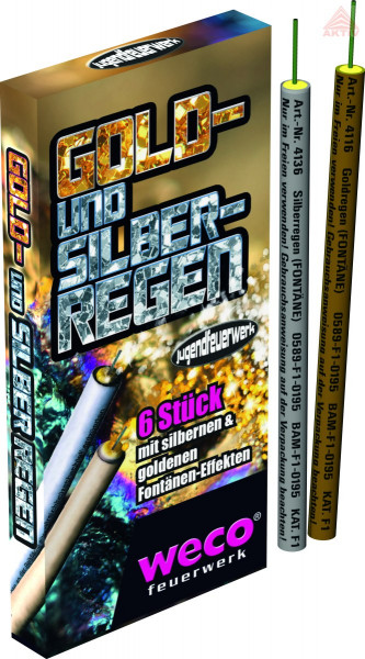 Gold- und Silberregen, 6er Faltschachtel